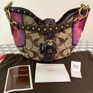 Vintage Coach Soho Signature Stud Hobo